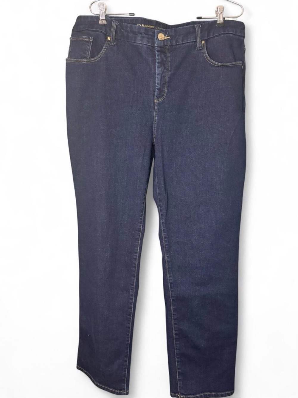 Chico's Straight Leg Stretch Jeans in Dark Indigo